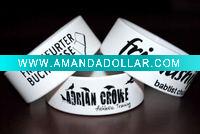 Wholesale One inch Printed Silicone wristbands