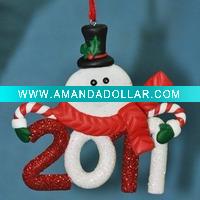 Polymer clay christmas decoration