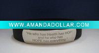 silicon bracelet with metal