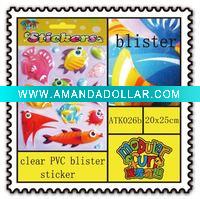 fish multilayer PVC raised sticker