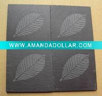 Wholesale square slate cup pads-Christmas gifts