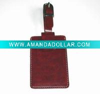 Wholesale PU leather luggage tag