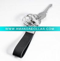 Wholesale Fashion Leather And Metal Keyring