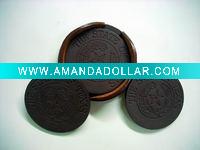 Wholesale leather coaster