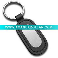 Wholesale New Style Metal Real Leather Key Chain