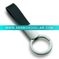 Wholesale New Style Metal Leather Keyring Holder