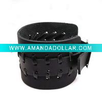 Wholesale Fashion leather wristband WF007