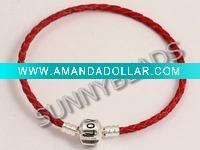 Wholesale Cheap leather bracelet(red)
