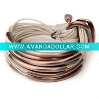 Wholesale Magnet Braided Genuine Leather Bracelet