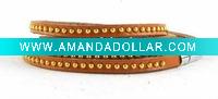 Wholesale Multi Row Stud Leather Bracelet