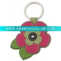 Wholesale low price leather keychain