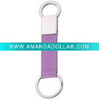 Wholesale fashion leather keyring