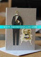 Wholesale HOT 2011 Red Leaves Handmade Wedding Invitation Card