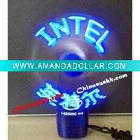 Wholesale Flashing Mini Fan With Message