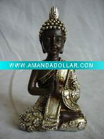 Wholesale Antique Bronze finish Polyresin Buddha head statue