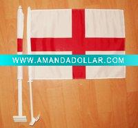 100% knitted polyester England car flag