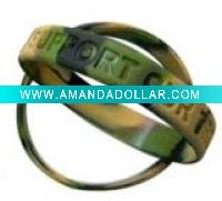Wholesale camouflage silicon bracelet