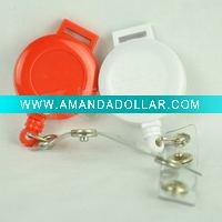 Wholesale round badge reel with silde clip