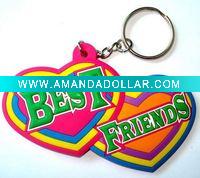 Wholesale Soft rubber key chain