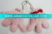 Wholesale mini hand soft plush keychain