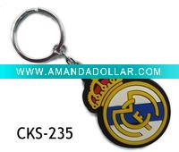 Wholesale soccer pvc key chains