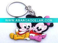Wholesale rubber pvc cute key chain