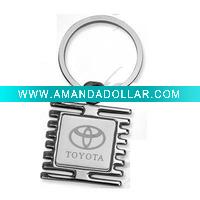 Square metal keychain