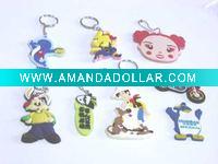 Wholesale High-quality promotional rubber keychain