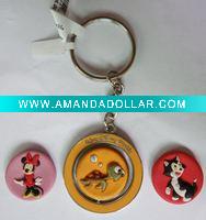 Wholesale 3d promotion soft pvc metal mascot keychain
