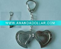 Wholesale metal magnetic heart shaped keychain/keyring