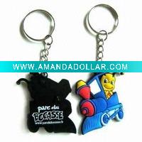 Wholesale rubber pvc keychain