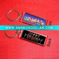 Wholesale Plastic double sided picture frame lcd solar key chain