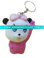 Wholesale pvc animal figure key chain