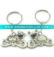 Wholesale lover key chain,couples series key chain,cartoon character key chain