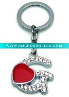 Wholesale Fashion letter alloy keychain