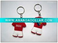 supply 3D double-sided soft PVC keychain