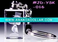 Wholesale Fashion 3D crystal LED key chain