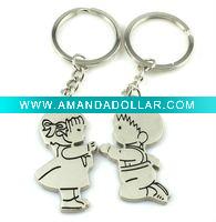 Wholesale lover key chain,couples series key chain,cartoon character key chain