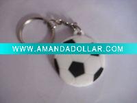 Wholesale Football rubber keychain