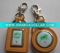 Fashion Metal and Leather Keychain