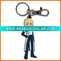soft pvc or rubber key chain