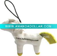 stuffed horse mobile phone keychain