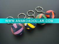 Volleyball 3D Plastic Keyring Keychain