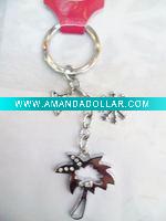 Wholesale Fashion snowflake metal keychain KCC-67