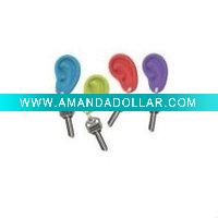 Popular silicone ear ring Keyring