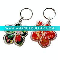 Wholesale flower acrylic keychain