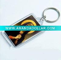 square acrylic key ring