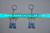 Wholesale 2011 hot sell soft pvc key chain