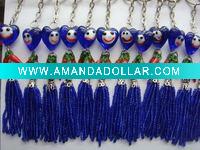 Wholesale 2011 fashion evil eye keychain Melon seedling pieces accessories