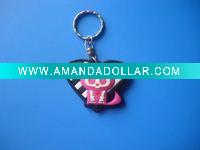 Wholesale 3D soft pvc keychain/soft pvc key ring/2d soft pvc keychain